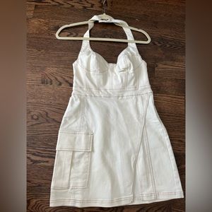 UO Jenny Denim Bustier Mini Dress